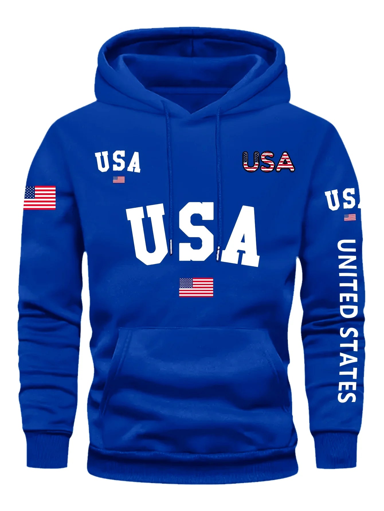 VibeWear™ USA Flag Vintage Hoodie