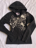 VibeWear™ — Hoodie Zippé Floral Y2K Femme