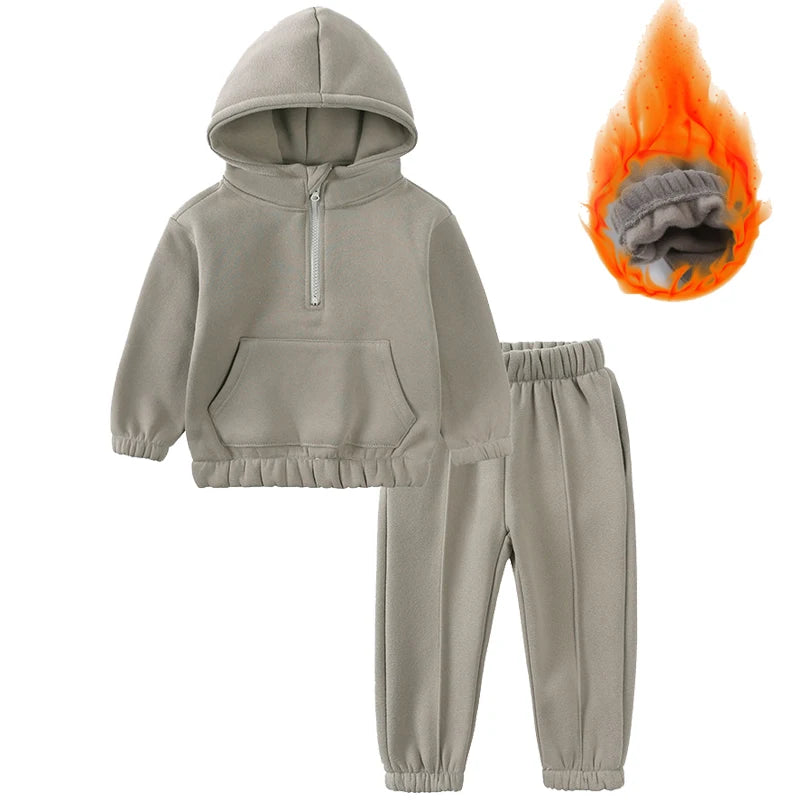 VibeWear™ Ensemble Enfant Hiver 2 Pièces Polaire — 18 Mois à 12 Ans