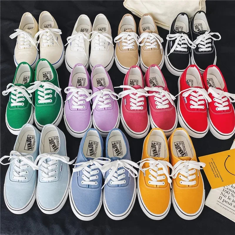 VibeWear™ Sneakers Femme Canvas Plates Streetwear — Slip-On Pointures 33-50
