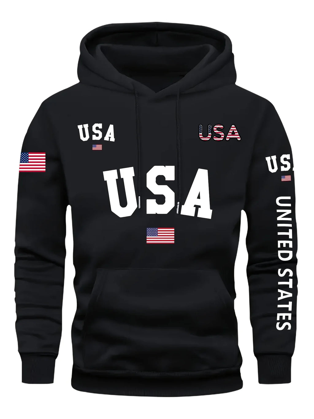 VibeWear™ USA Flag Vintage Hoodie
