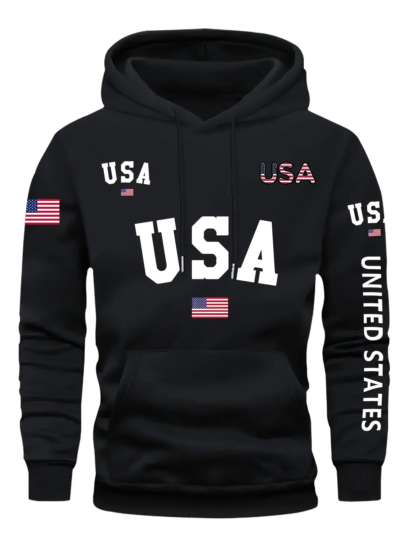 VibeWear™ USA Flag Vintage Hoodie