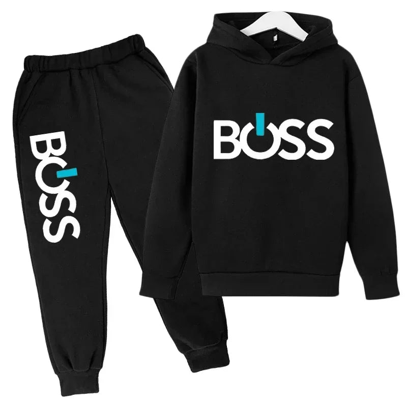VibeWear™ Ensemble Enfant 2 Pièces Hoodie + Jogging — 14 Coloris 4-14 Ans