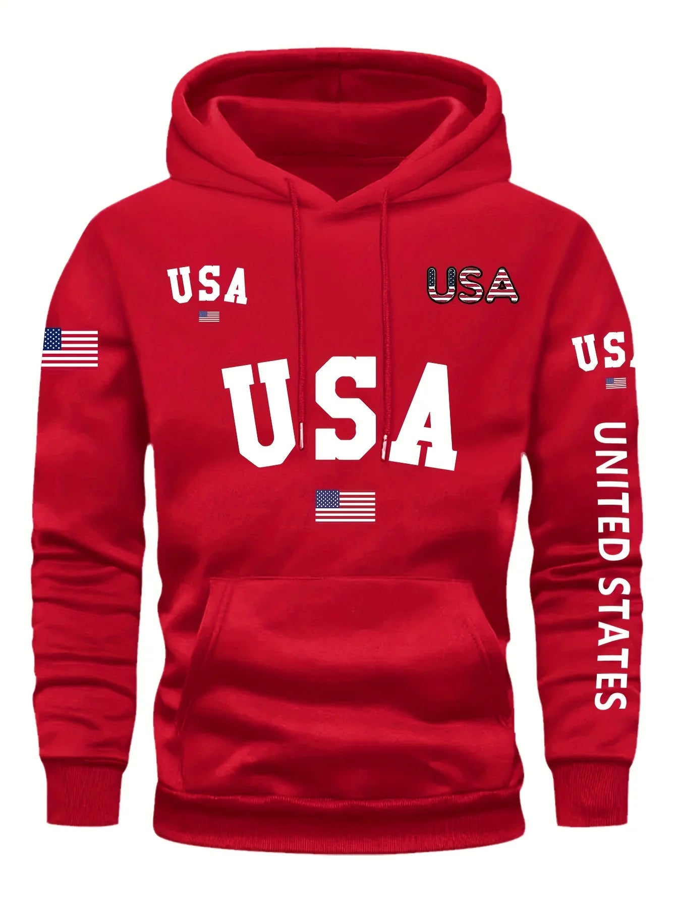 VibeWear™ USA Flag Vintage Hoodie