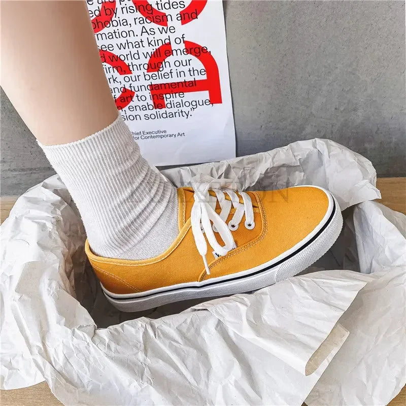 VibeWear™ Sneakers Femme Canvas Plates Streetwear — Slip-On Pointures 33-50