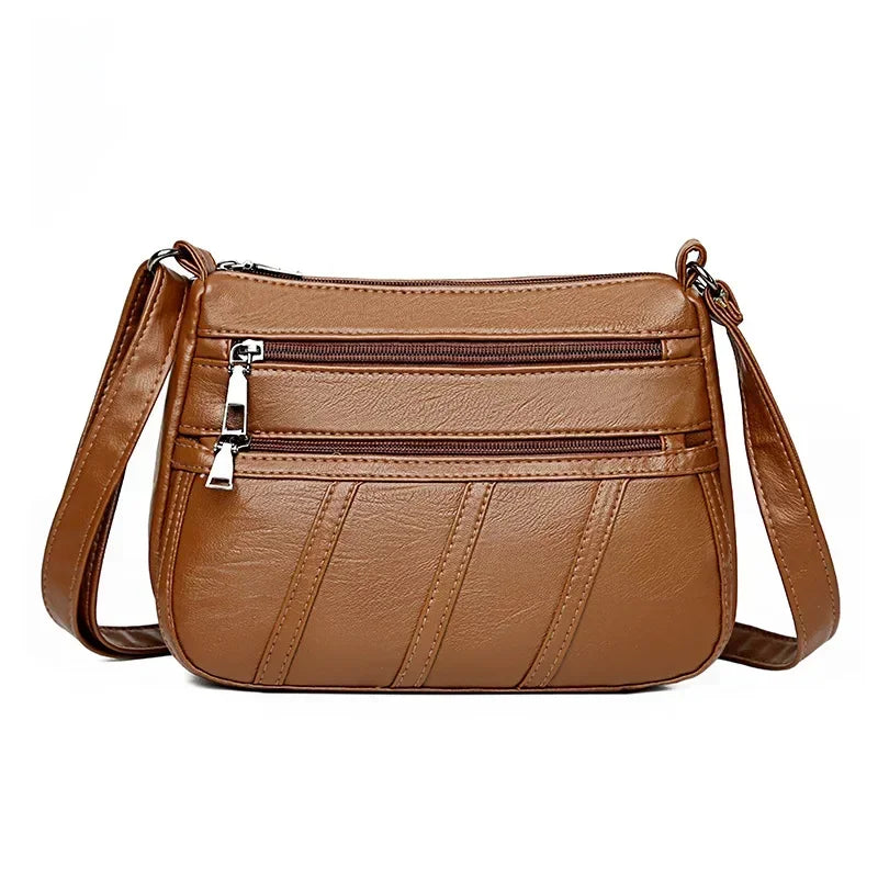 VibeWear™ Sac Femme Cuir PU Bandoulière Multi-Compartiments — Grande Capacité