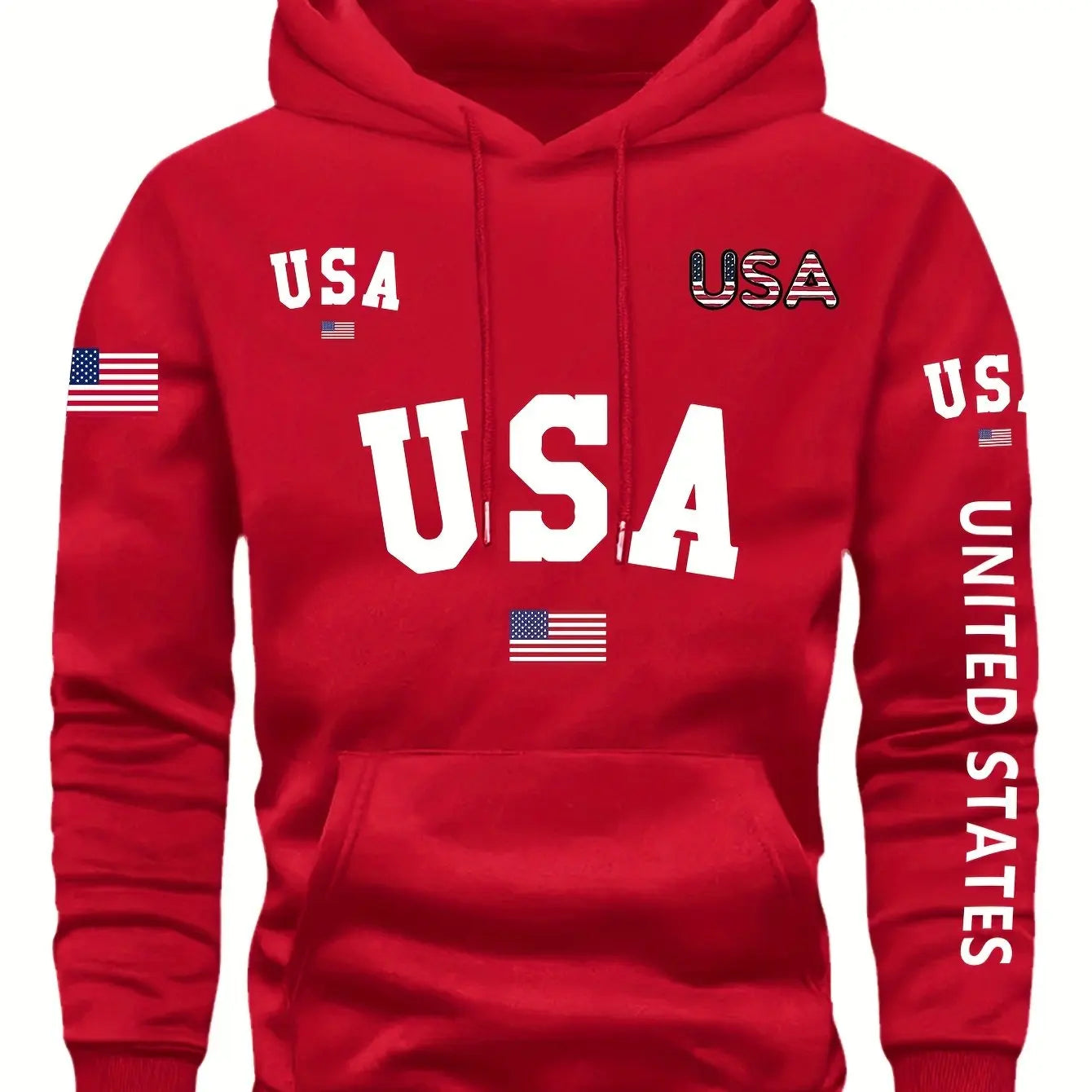 VibeWear™ USA Flag Vintage Hoodie