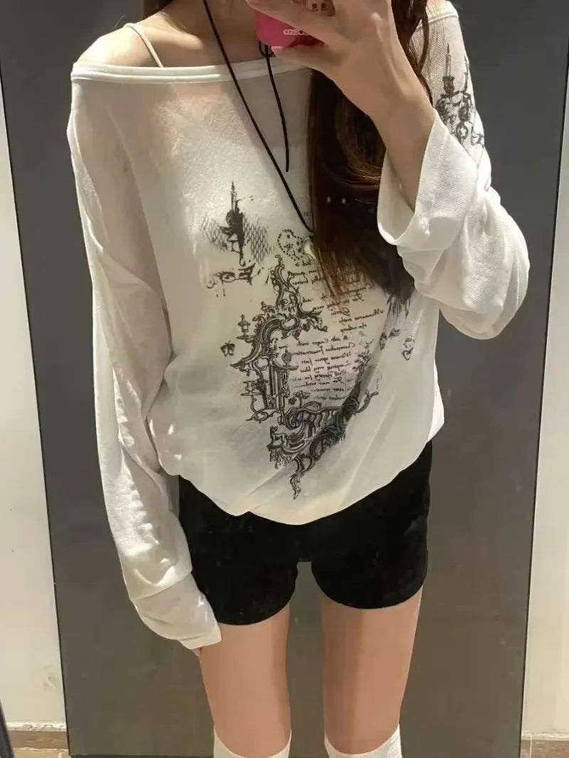 T-shirt Manches Longues Y2K Transparent — VibeWear