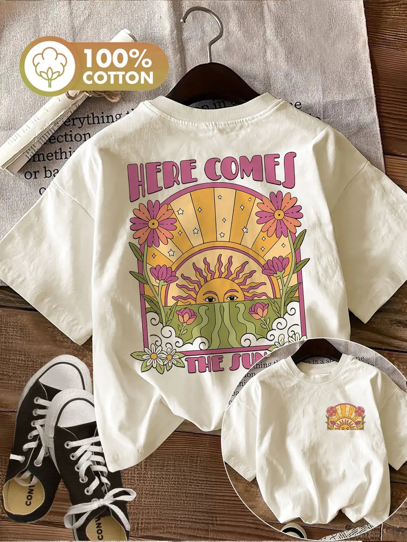 T-shirt Here Comes The Sun Femme — VibeWear