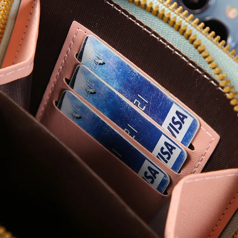 VibeWear™ Mini Sac Femme PU Tactile — Crossbody Multi-Compartiments