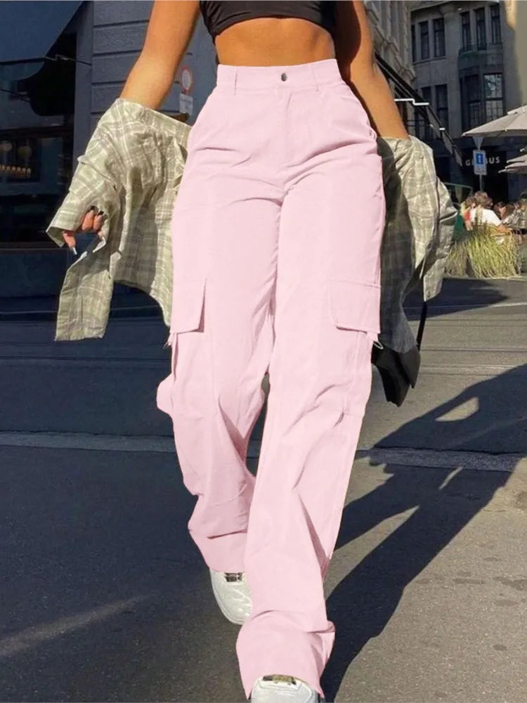 VibeWear™ — Pantalon Cargo Wide Leg Femme