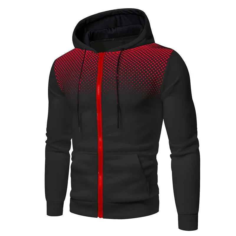 VibeWear™ — Hoodie Zippé Pois Homme