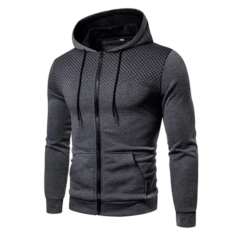 VibeWear™ — Hoodie Zippé Pois Homme