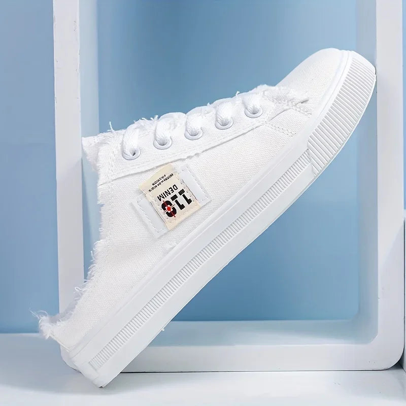 VibeWear™ Sneakers Femme Canvas Plates Bout Rond — Antidérapantes Pointures 34-50