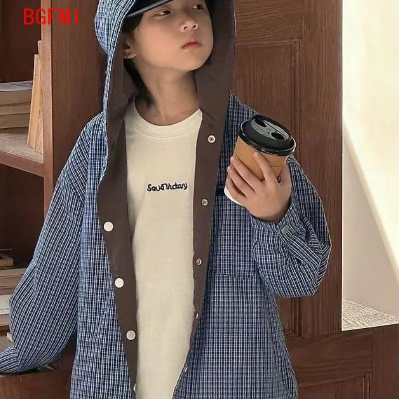 VibeWear™ Veste Coupe-Vent Enfant Double Face — Style Coréen 3-12 Ans