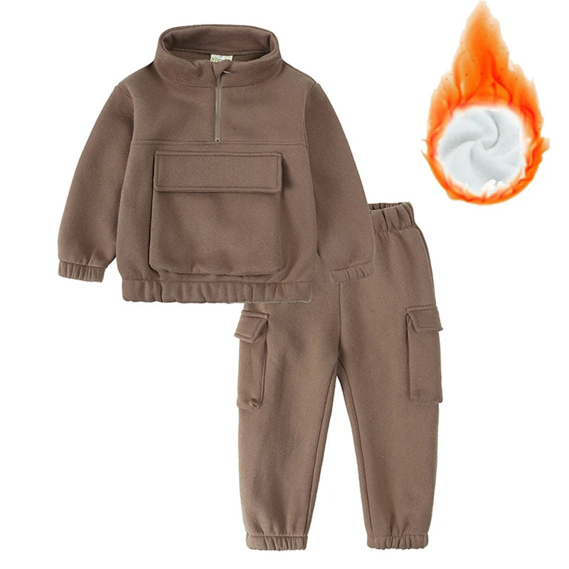VibeWear™ Ensemble Enfant Hiver 2 Pièces Polaire — 18 Mois à 12 Ans
