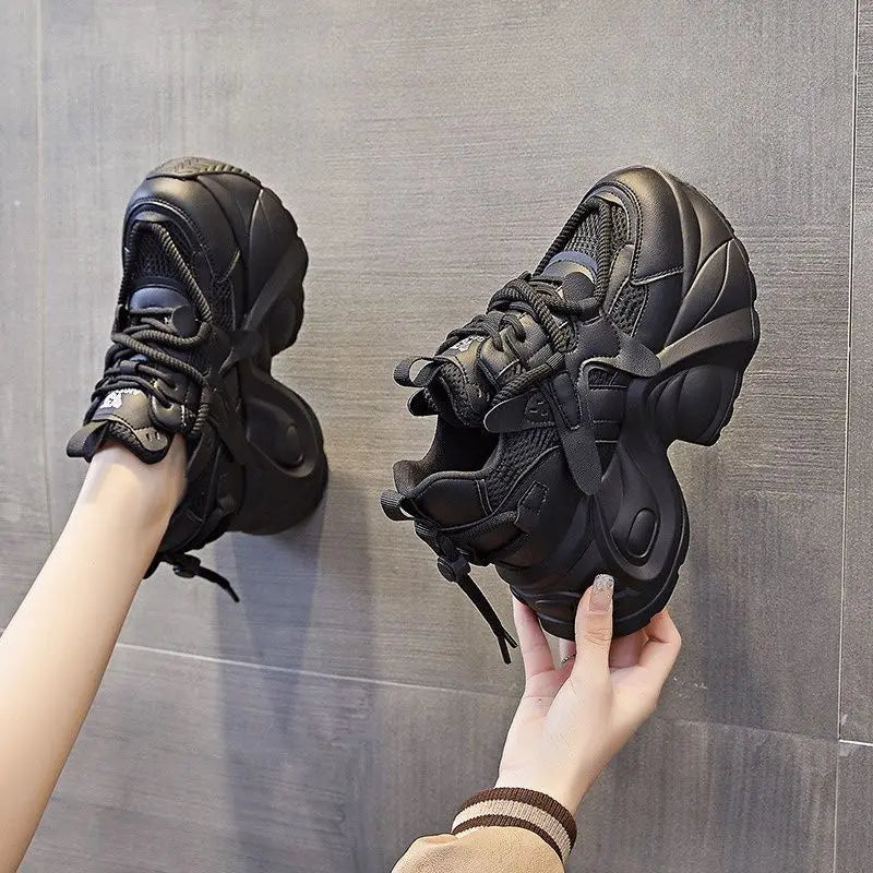VibeWear™ Sneakers Femme Chunky Blanches — Dad Shoes Semelle Épaisse & Sangles