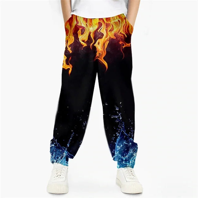 VibeWear™ Jean Enfant Imprimé Loose — Unisexe Printemps/Automne 120-160cm