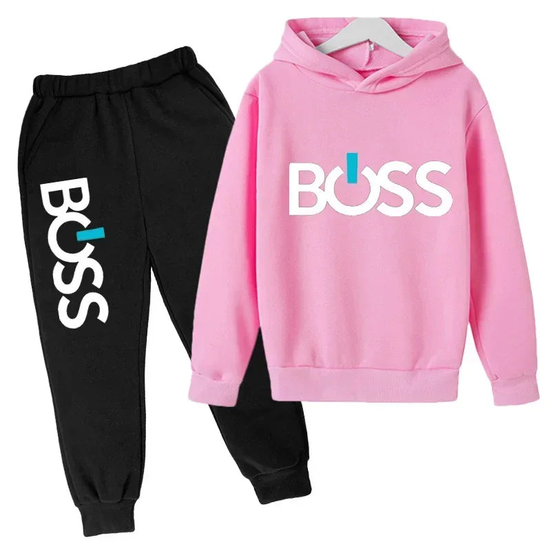 VibeWear™ Ensemble Enfant 2 Pièces Hoodie + Jogging — 14 Coloris 4-14 Ans