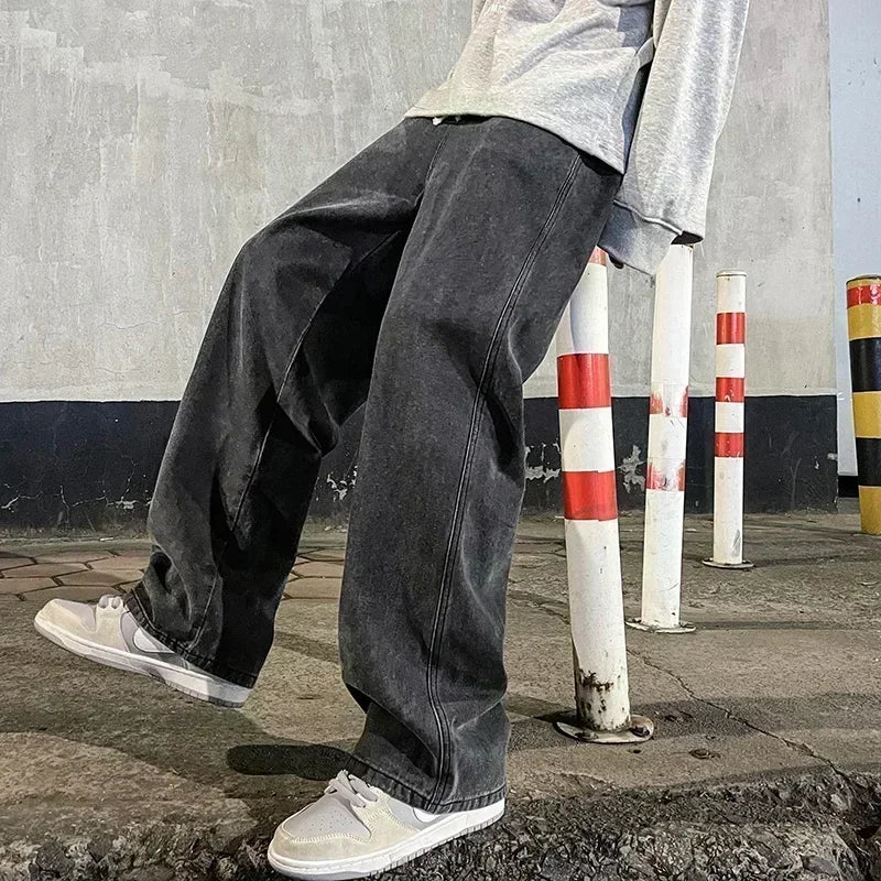 VibeWear™ Jean Homme Baggy Streetwear Style Coréen — 3 Coloris S-3XL