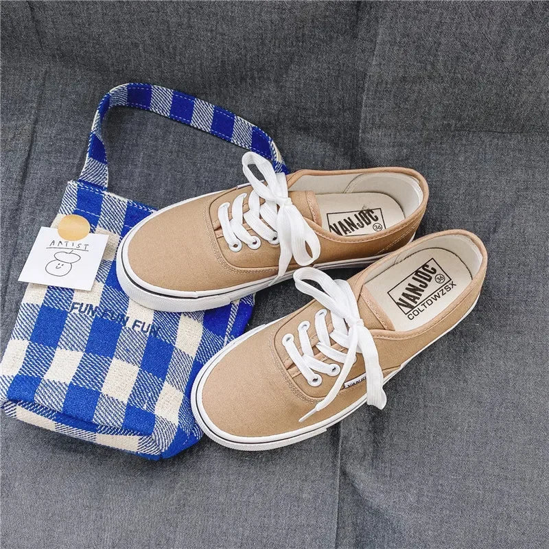 VibeWear™ Sneakers Femme Canvas Plates Streetwear — Slip-On Pointures 33-50