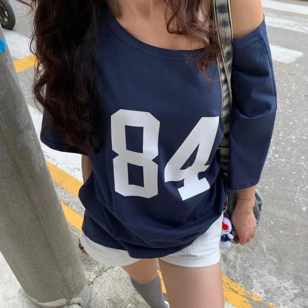 T-shirt Off Shoulder Y2K — VibeWear