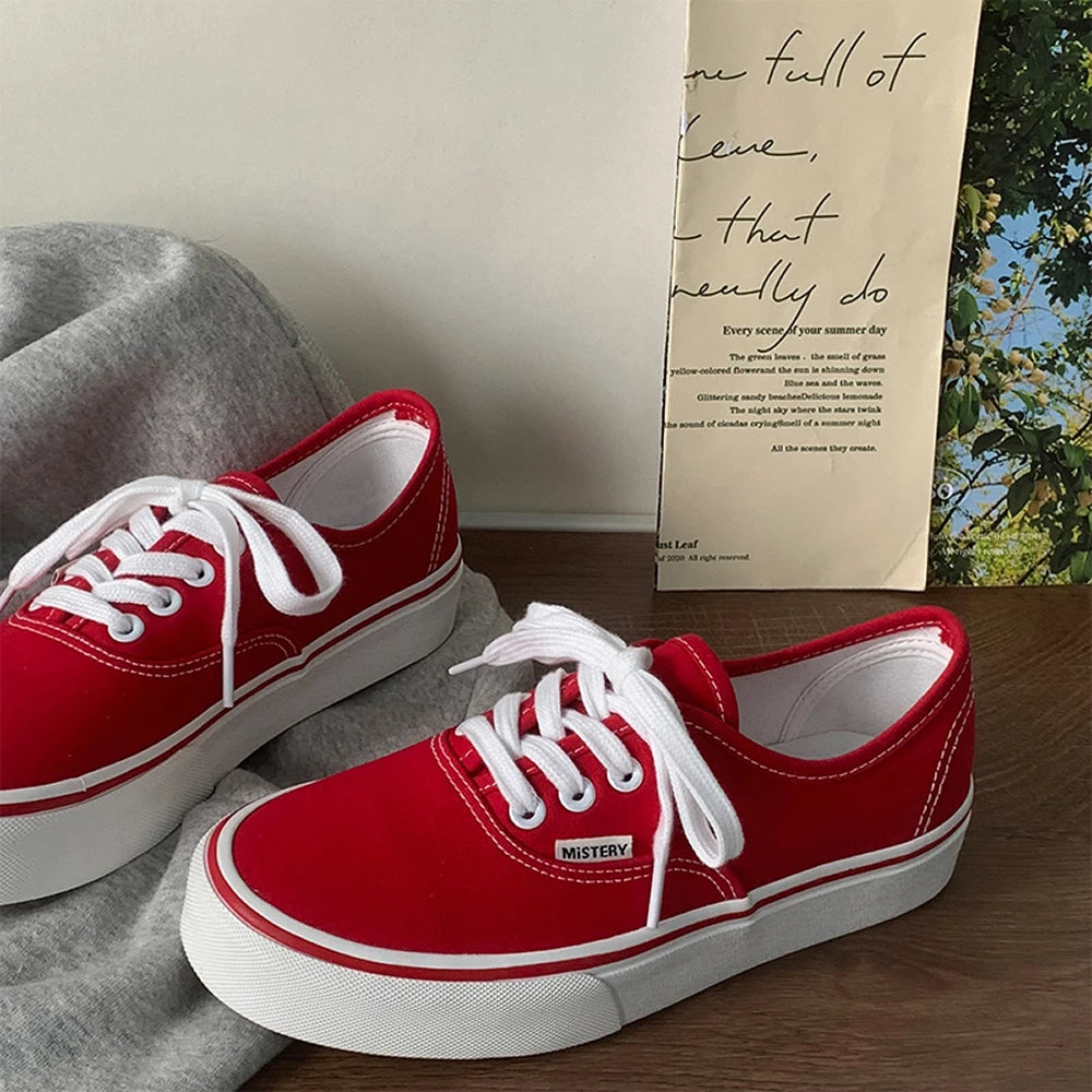 VibeWear™ Sneakers Femme Canvas Montantes Street — Imperméables Pointures 34-43