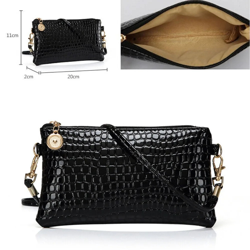 VibeWear™ Sac Baguette Femme PU — Bandoulière Fine Soirée & Cocktail