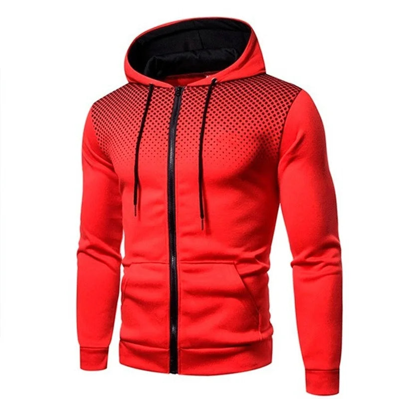 VibeWear™ — Hoodie Zippé Pois Homme
