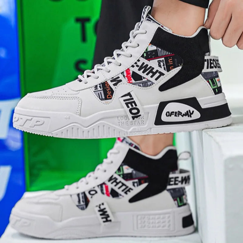VibeWear™ Sneakers Montantes Homme — Style Skate Urban 2 Coloris
