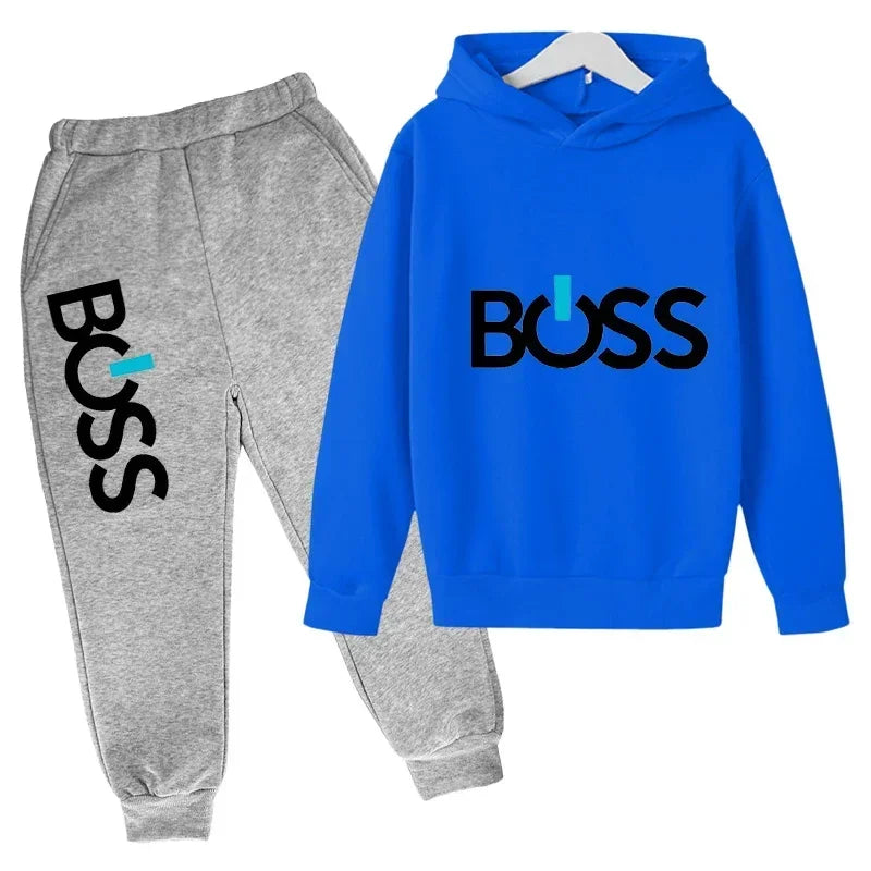 VibeWear™ Ensemble Enfant 2 Pièces Hoodie + Jogging — 14 Coloris 4-14 Ans