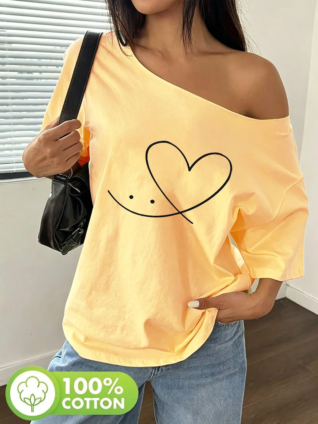 T-shirt Smile Face Y2K Oversize — VibeWear
