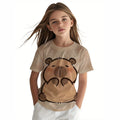 VibeWear™ T-Shirt Fille Capybara Kawaii — 7-13 Ans Été 2026