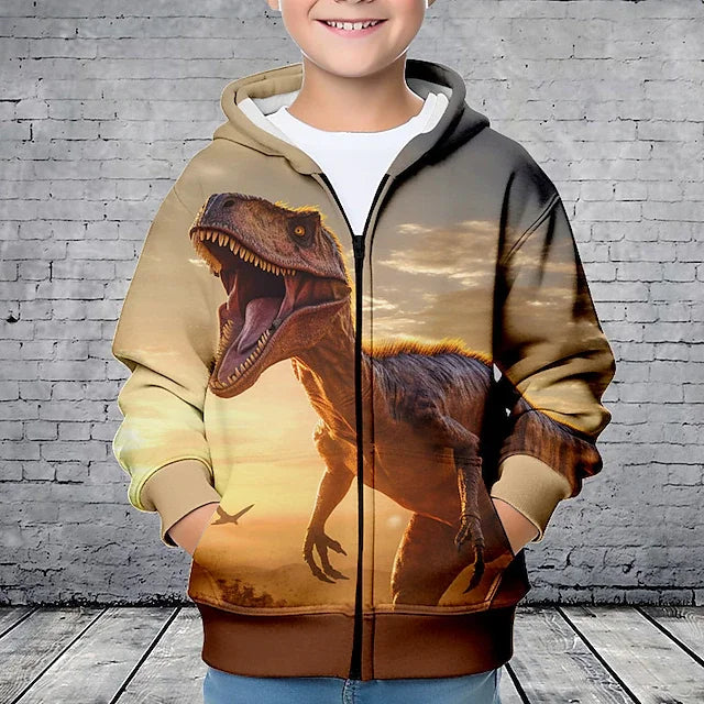 Hoodie Dinosaure 3D Enfant — VibeWear