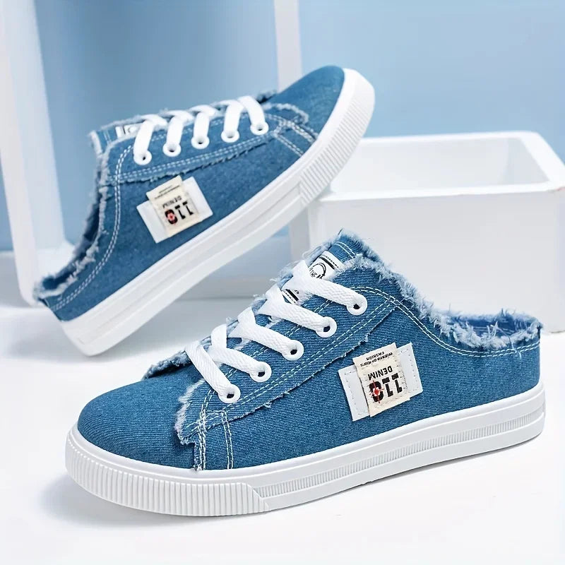 VibeWear™ Sneakers Femme Canvas Plates Bout Rond — Antidérapantes Pointures 34-50