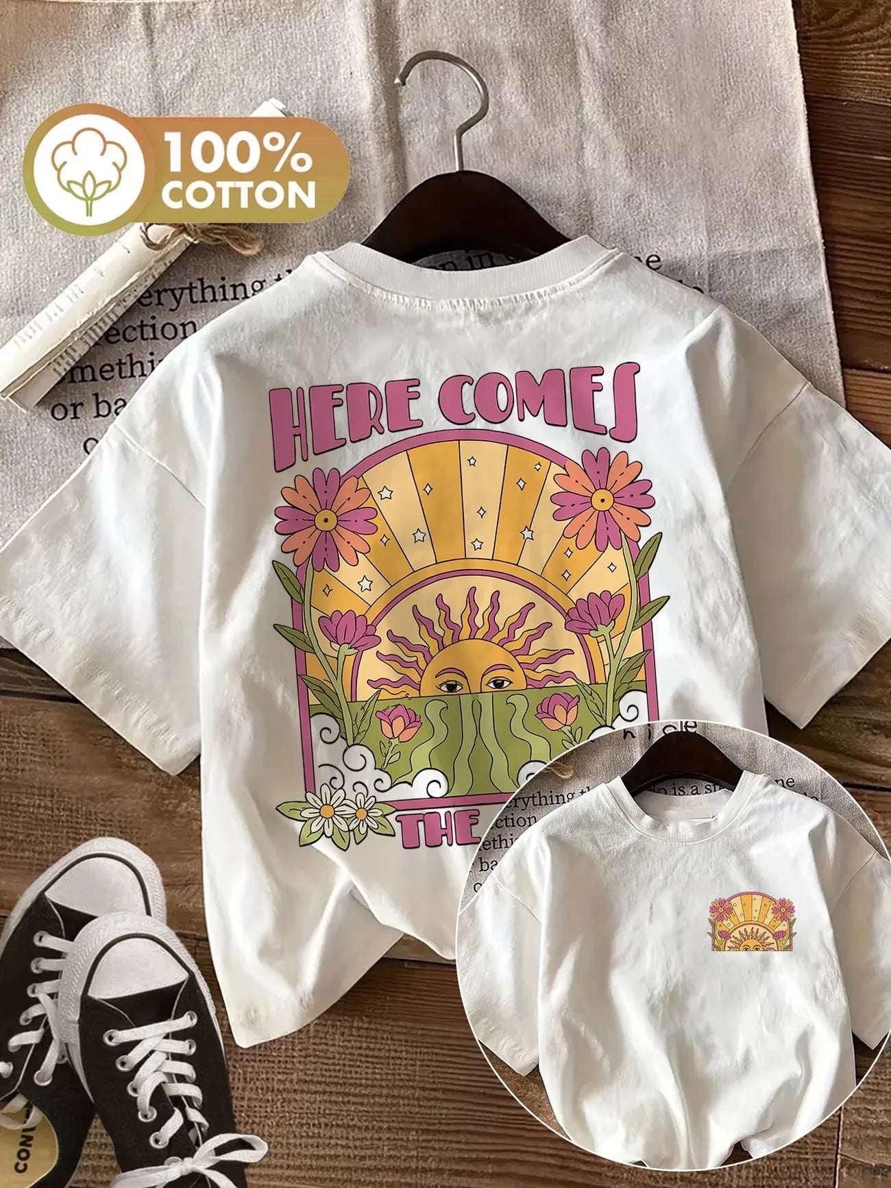 T-shirt Here Comes The Sun Femme — VibeWear