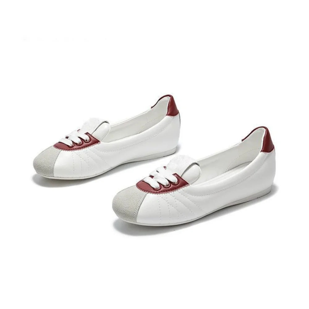 VibeWear™ Sneakers Femme Style Ballet Bicolore Bleu & Blanc — Pointures 35-45