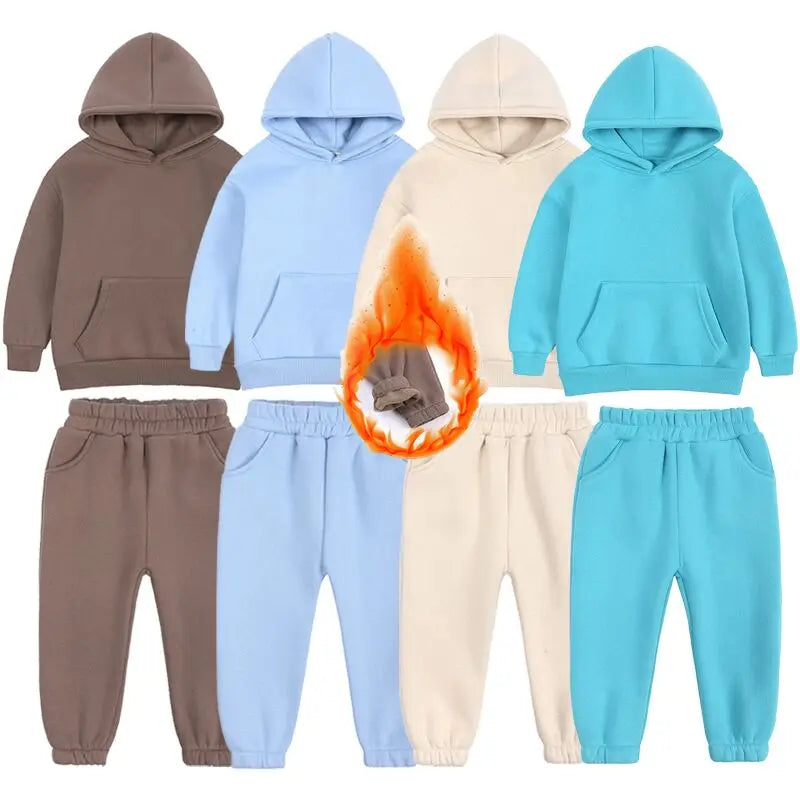 VibeWear™ Ensemble Enfant Hiver 2 Pièces Polaire — 18 Mois à 12 Ans
