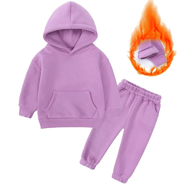 VibeWear™ Ensemble Enfant Hiver 2 Pièces Polaire — 18 Mois à 12 Ans