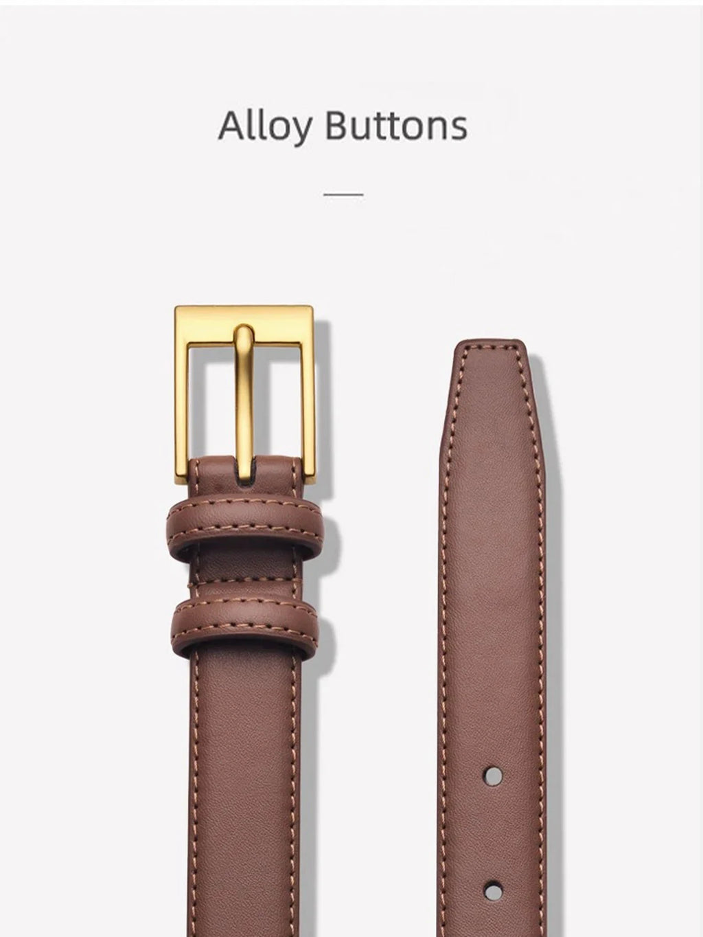 VibeWear™ Ceinture Femme PU Souple Boucle Ardillon — Casual & Fashion Idée Cadeau