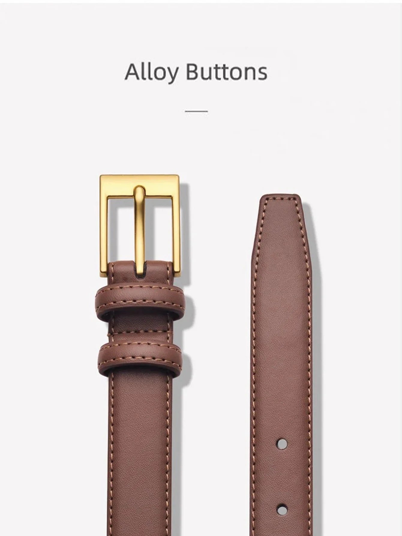 VibeWear™ Ceinture Femme PU Souple Boucle Ardillon — Casual & Fashion Idée Cadeau