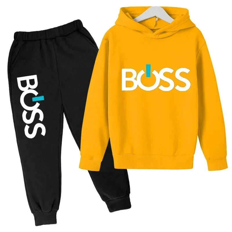 VibeWear™ Ensemble Enfant 2 Pièces Hoodie + Jogging — 14 Coloris 4-14 Ans
