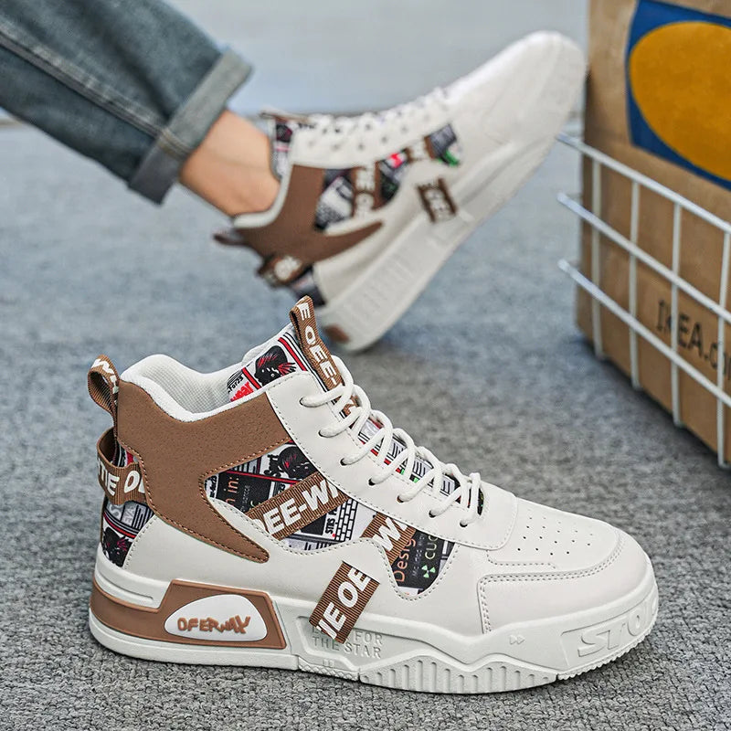 VibeWear™ Sneakers Montantes Homme — Style Skate Urban 2 Coloris