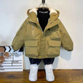 VibeWear™ Veste Garçon Hiver Polaire à Capuche — Chaude & Casual 4-6 Ans