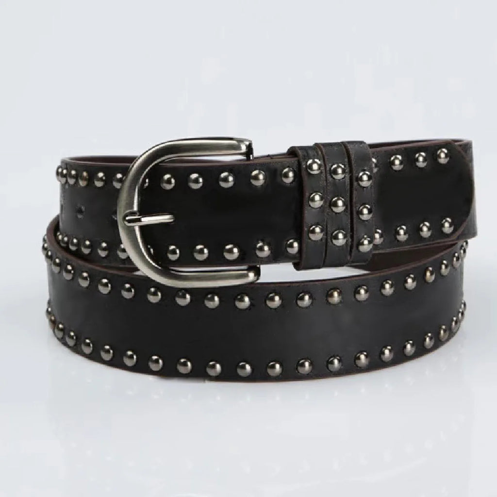 VibeWear™ Ceinture Femme Streetwear Rivets PU — Style Punk Fashion