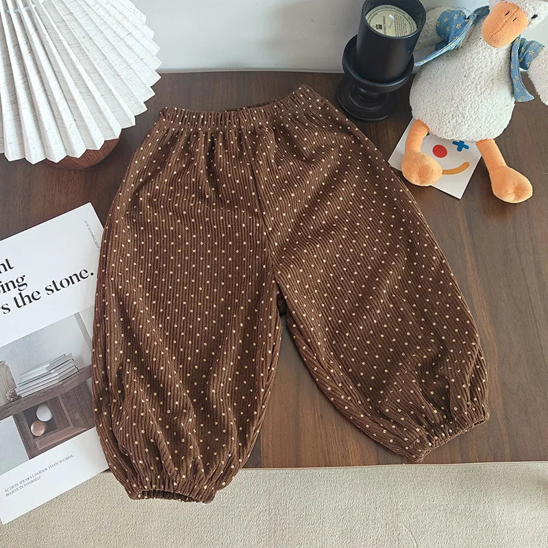 VibeWear™ Pantalon Fille Style Coréen Imprimé — 6 Mois à 8 Ans