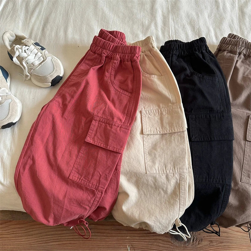 VibeWear™ Pantalon Cargo Enfant Large — Unisexe Toutes Saisons 4-6 Ans