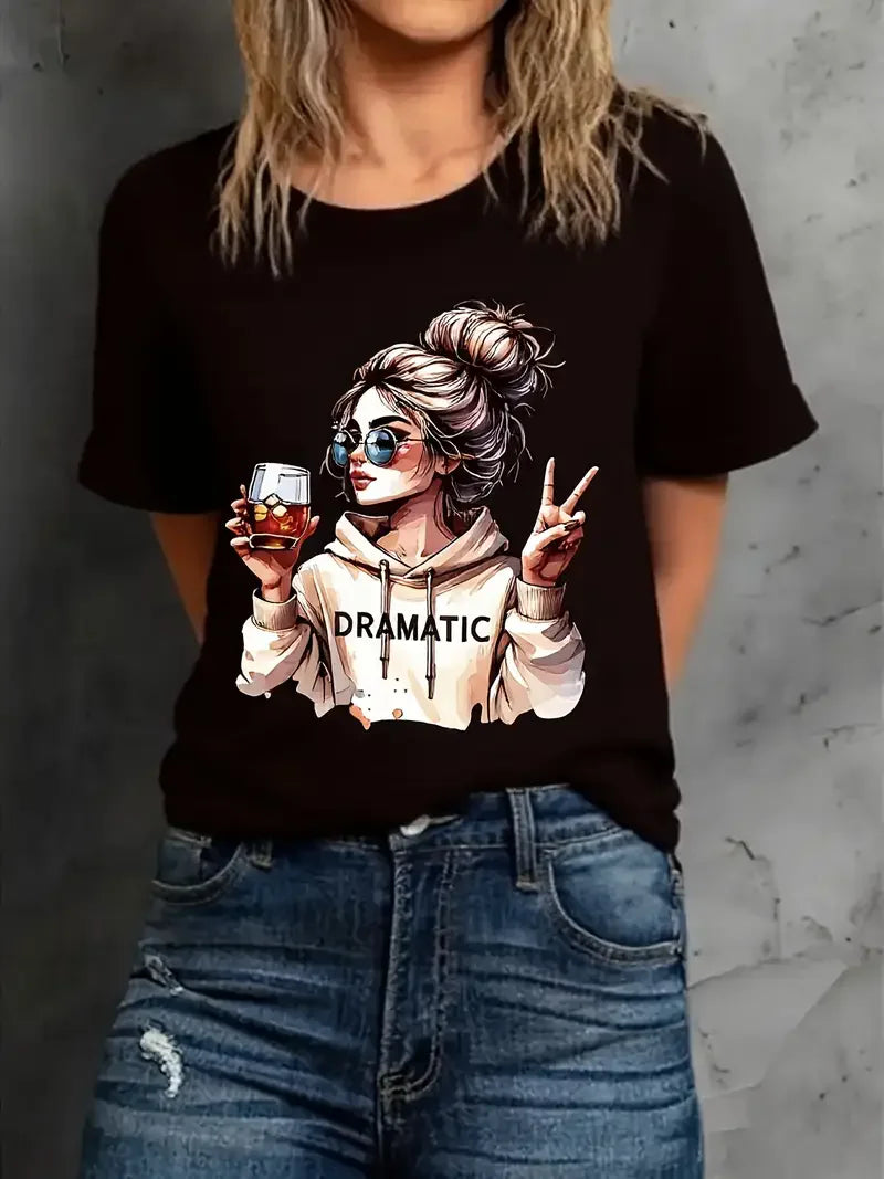 VibeWear™ Dramatic Graphic T-Shirt