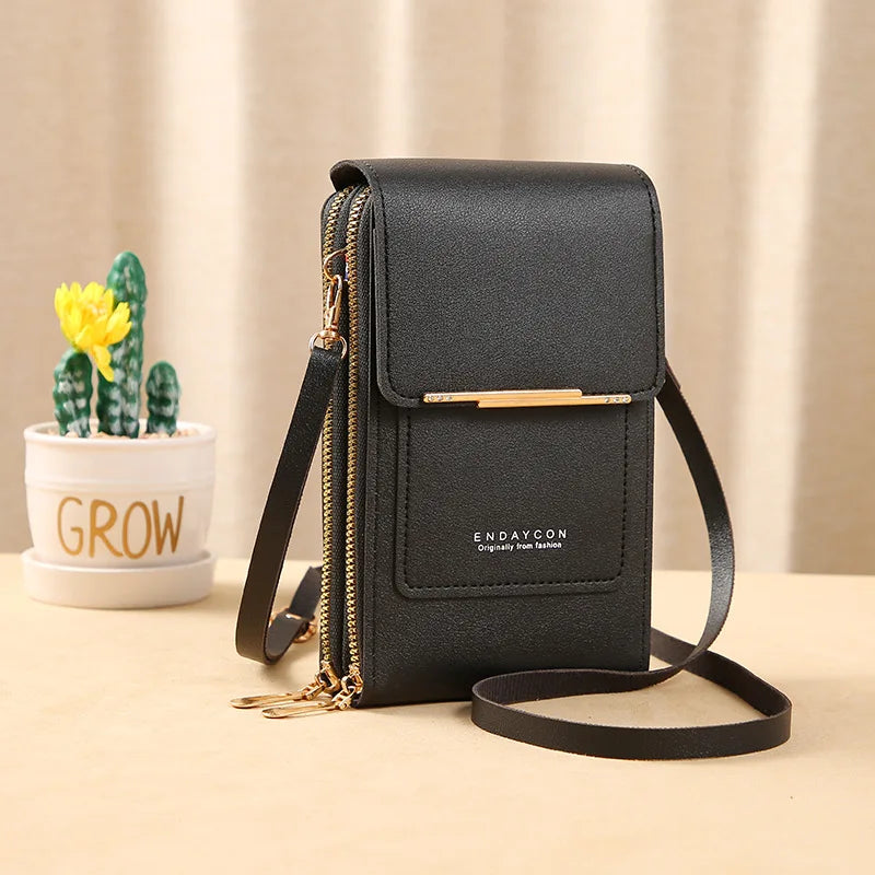 VibeWear™ Mini Sac Femme PU Tactile — Crossbody Multi-Compartiments