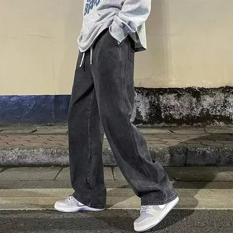 VibeWear™ Jean Homme Baggy Streetwear Style Coréen — 3 Coloris S-3XL